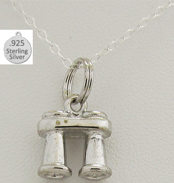 Picture of Designer Jewelry NC139 925 Sterling Silver Binoculars Pendant &amp; Chain