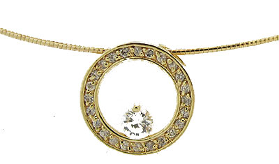 PT1697Y Infinity Circle of Life Pendant Yellow Gold