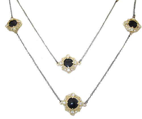 Picture of Designer Jewelry 03799NBLK MX Signature Collection Black Necklace