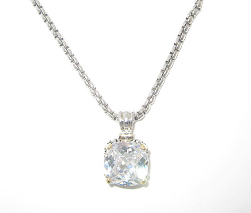 CP711W Designer Cable Jewelry Necklace White
