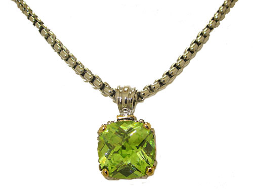 CP711P Designer Cable Jewelry Necklace Peridot