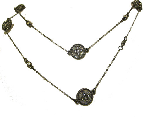 MX Signature Collection white gunmetal necklace