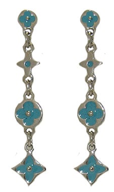 5335RT Turquoise Designer Earring in Enamel
