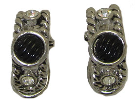 Hoop Accented Crystal Cable Fancy Cabs