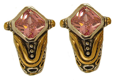 EP249PK Pink Wholesale Designer Simulated DiamondEarring