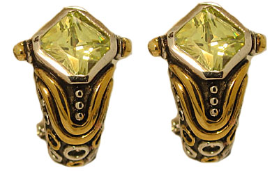 EP249PER Peridot Wholesale Designer Simulated Diamond Earring
