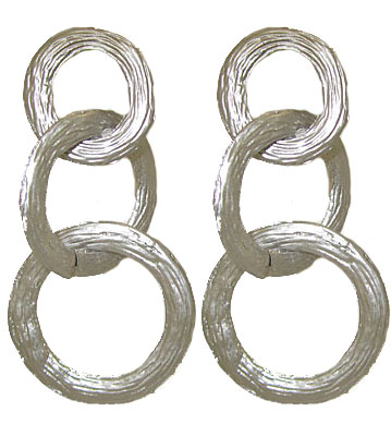 Picture of Designer Jewelry EP3953W Silver post back earrings