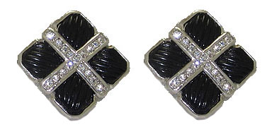 4710E Cable Style Earring in Swarovski Austrain Crystal