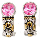 EP279PK Pink Cable Designer Cz Fashion Earring Special