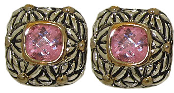 EP843PK Designer Cable Fashion Earring Pink