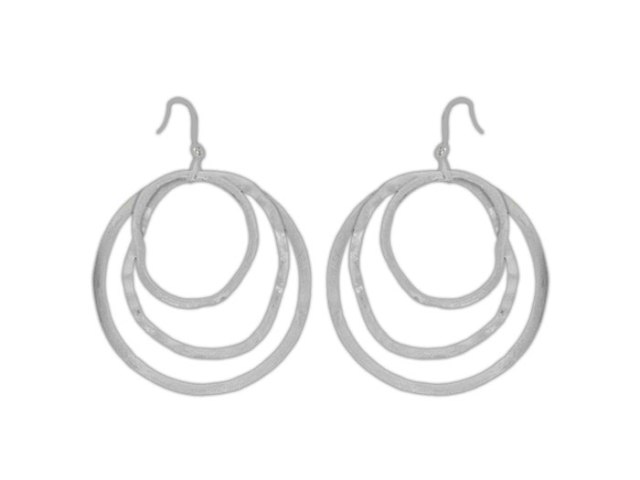 Brushed Silver Earring