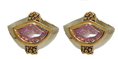 EP902PK Designer Pink Cable Earrings