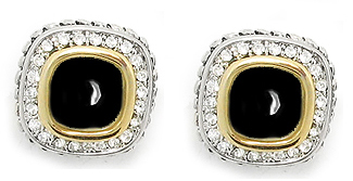 E6701J Designer Cable Eternity Earring Jet Black