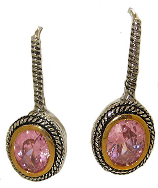 EP3430PK Double Cable Earring Pink