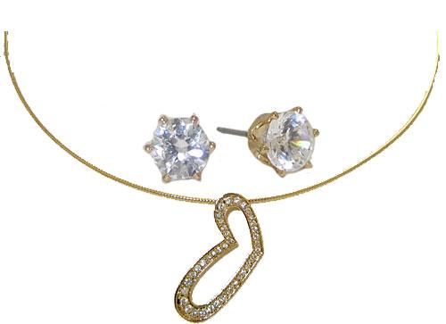 Picture of Designer Jewelry S2304OMEYS Designer Austrian Crystal 2 Pcs Necklace Set 