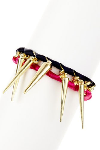 Pink Rose Spike Bracelet