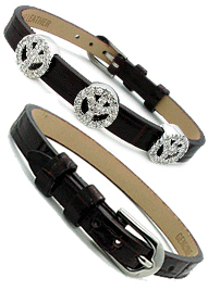 Leather Bracelet Brown for Slide Wholesale Charms