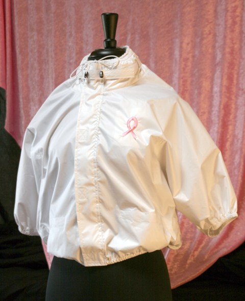 Shower Shirt Water-Resistant Garment for Surgery Patients&#44; White - Size S-M - Size 4-8