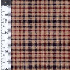 Picture of Textile Creations OG-31 Old Glory Fabric- Plaid Black-Wine And Natural- 15 yd.