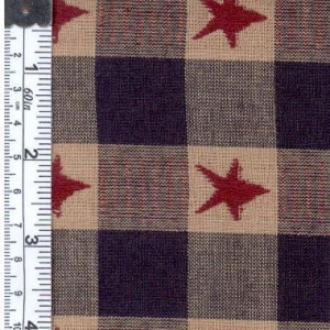 Picture of Textile Creations OG-30 Old Glory Jacquard Fabric&#44; Star Check Navy And Wine&#44; 15 yd.