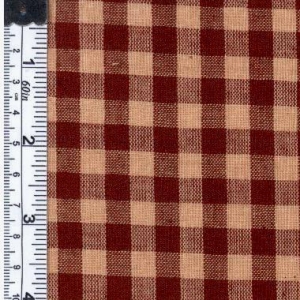 Picture of Textile Creations 103 Rustic Woven Fabric&#44; 0.37 Check Wine And Natural&#44; 15 yd.