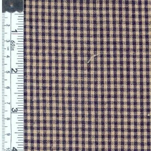 Picture of Textile Creations 111 Rustic Woven Fabric- Small Check Navy And Natural- 15 yd.