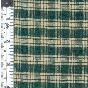 Picture of Textile Creations 123 Rustic Woven Fabric- Natural Plaid Green- 15 yd.