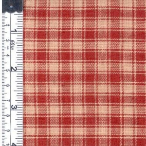 Picture of Textile Creations 140 Rustic Woven Fabric- Small Plaid Red- 15 yd.