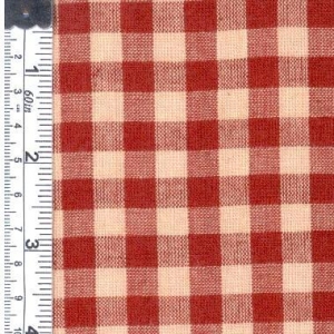 Picture of Textile Creations 141 Rustic Woven Fabric- 0.37 Check Red- 15 yd.