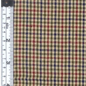 Picture of Textile Creations 967 Rustic Woven Fabric- 0.06 Check Navy- Olive And Wine- 15 yd.
