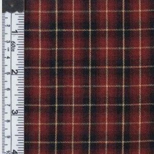 Picture of Textile Creations 1010 Rustic Woven Fabric- Small Plaid Wine And Black- 15 yd.