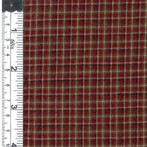 Picture of Textile Creations 1011 Rustic Woven Fabric- Fine Plaid Wine- Green And Black- 15 yd.
