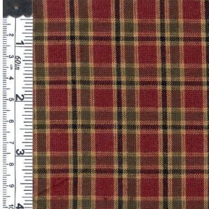 Picture of Textile Creations 1012 Rustic Woven Fabric- Plaid Wine And Dark Green- 15 yd.