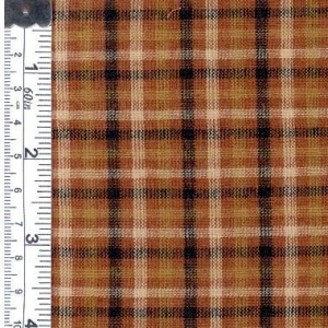 Picture of Textile Creations 1197 Rustic Woven Fabric- Plaid Brown- Black And Natural- 15 yd.