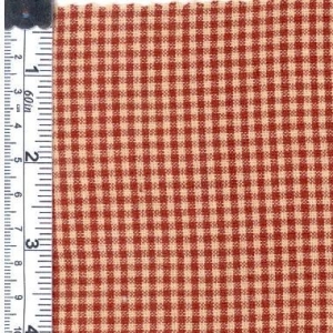 Picture of Textile Creations 140A Rustic Woven Fabric- Small Check Red- 15 yd.