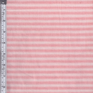 Picture of Textile Creations RW0100 Rustic Woven Fabric- Stripe Rose And White- 15 yd.