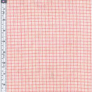 Picture of Textile Creations RW0103 Rustic Woven Fabric- Small Plaid Light Pink And White- 15 yd.