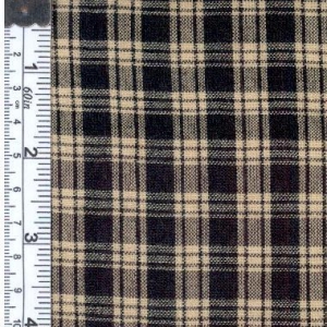 Picture of Textile Creations RW2139 Rustic Woven Fabric- Small Plaid Natural And Black- 15 yd.