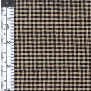 Picture of Textile Creations RW5139 Rustic Woven Fabric- 0.06 In. Natural And Black Check- 15 yd.