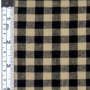 Picture of Textile Creations RW7039 Rustic Woven Fabric- 0.25 In. Natural And Black Check- 15 yd.