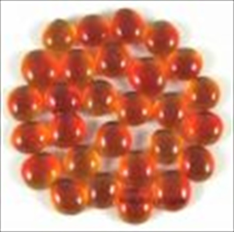 Picture of Chessex Manufacturing 1123 Glass Stones Tube Of 23-27, Orange