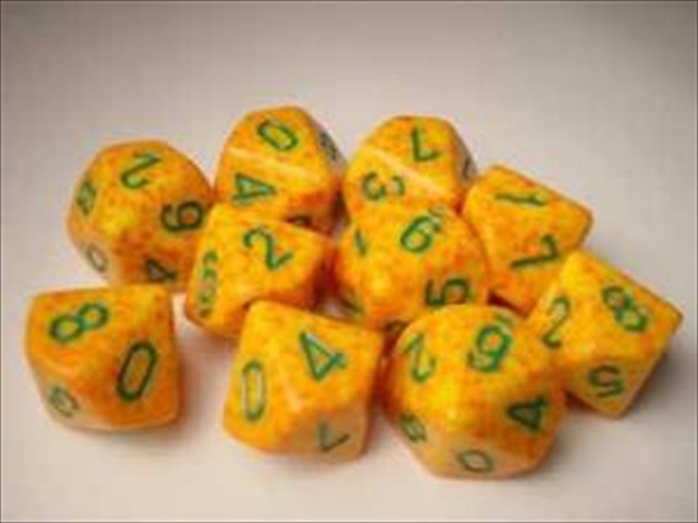 Picture of Chessex Manufacturing 25112 Lotus Speckled - Ten Sided Die D10