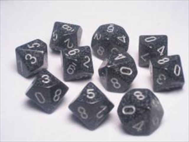 Picture of Chessex Manufacturing 25118 Ninja Speckled - Ten Sided Die D10
