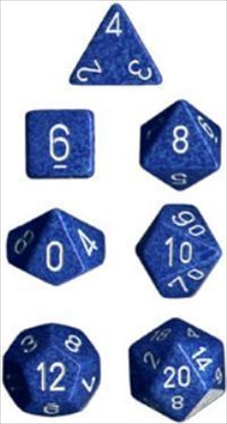 Picture of Chessex Manufacturing 25306 Water Speckled Polyhedral Dice Set Of 7