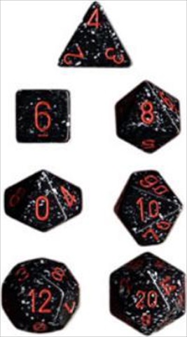 Picture of Chessex Manufacturing 25308 Space Speckled Polyhedral Dice Set Of 7