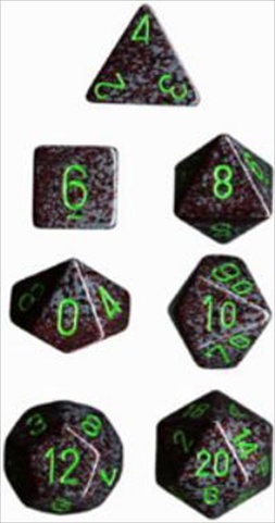 Picture of Chessex Manufacturing 25310 Earth Speckled Polyhedral Dice Set Of 7