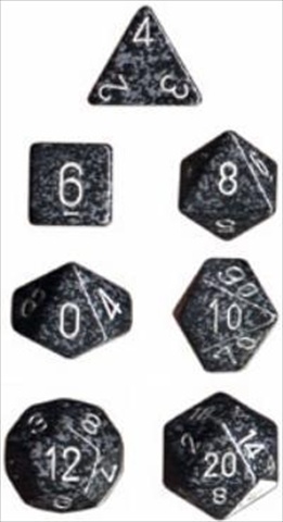 Picture of Chessex Manufacturing 25318 Ninja Speckled Polyhedral Dice Set Of 7