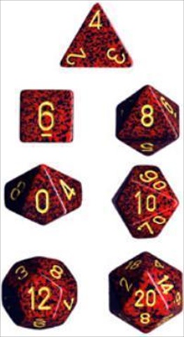 Picture of Chessex Manufacturing 25323 Mercury Speckled Polyhedral Dice Set Of 7
