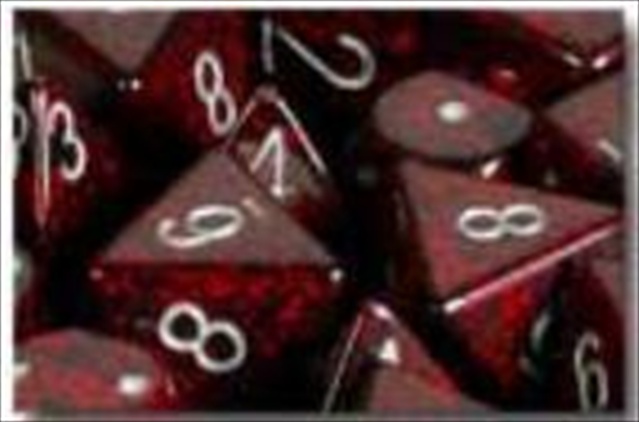 Picture of Chessex Manufacturing 25344 Silver Volcano Speckled Polyhedral Dice Set Of 7