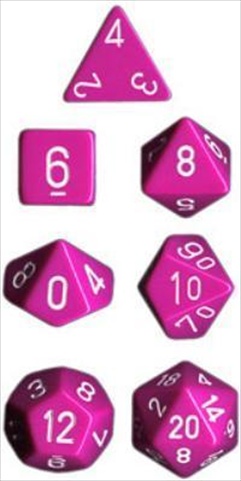 Picture of Chessex Manufacturing 25427 Opaque Light Purple With White Polyhedral Dice Set Of 7